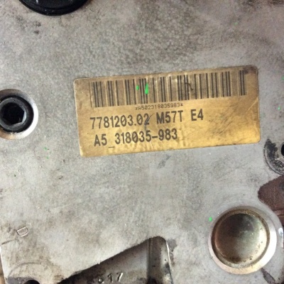 Двигатель E60 M57TU 256D2 E60 11000306823