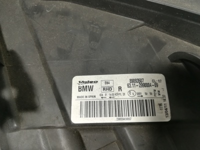 Фара правая X1 E84 (дефект)  63112990004