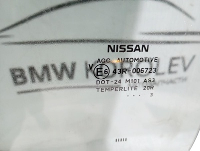 Стекло двери задней левой Qashqai+2 (JJ10) 2008-2014 ШТАТНАЯ ТОНИРОВКА    82301EY10A
